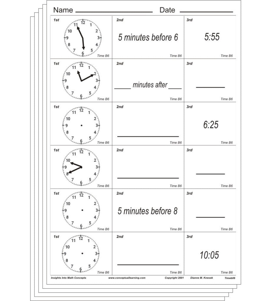 Time B Blackline Or PDF – Conceptual Learning Materials